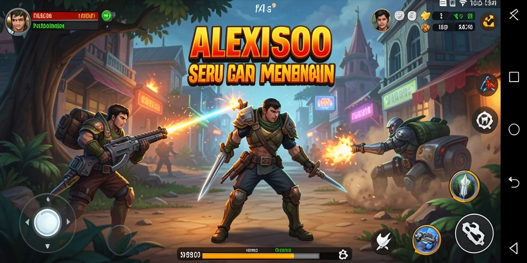 Tangkapan layar ALEXIS500 menunjukkan aksi seru dalam gameplay Arcade.