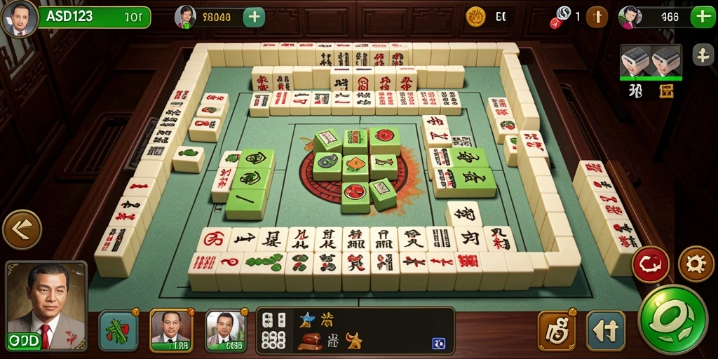 Tampilan gameplay <strong>ASD123</strong> yang menampilkan strategi Mahjong yang seru.