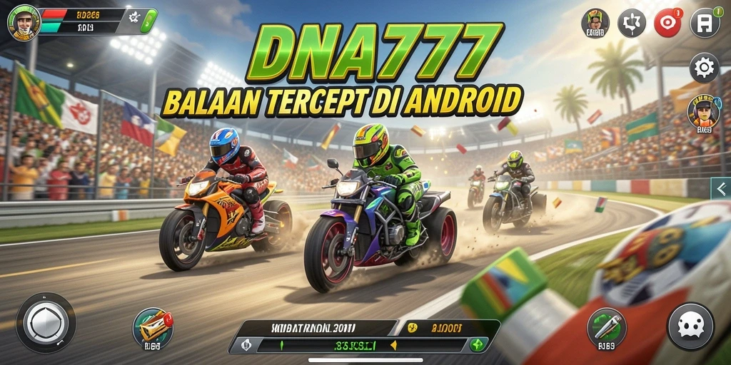 Tampilan gameplay menegangkan balapan di DNA777.