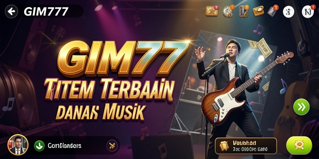 Screenshot GIM777 menunjukkan gameplay musik yang seru dan interaktif.
