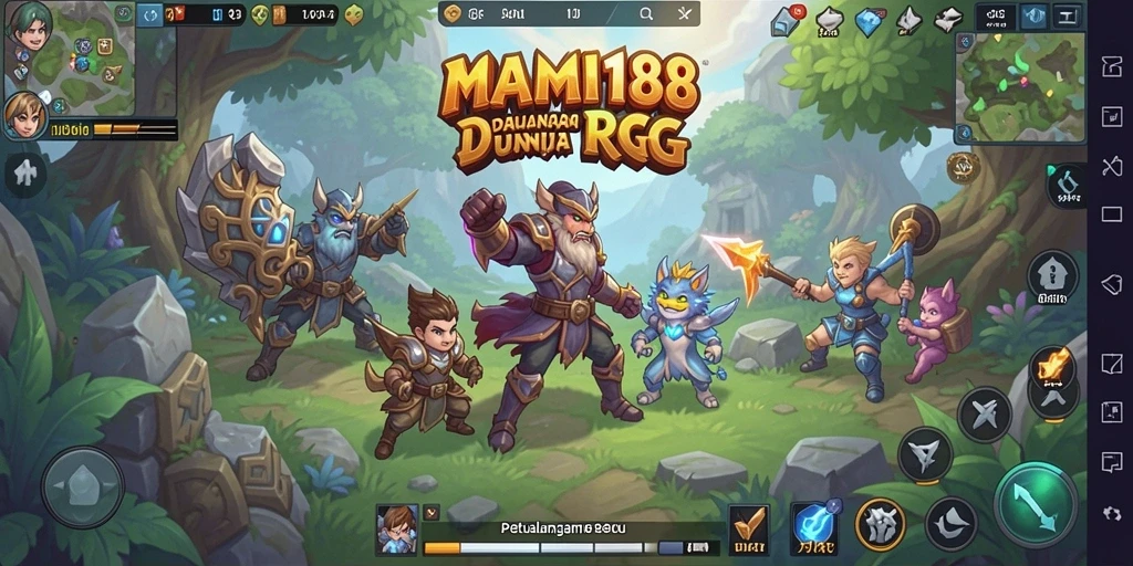 Tampilan dinamis gameplay RPG yang seru dan menantang.