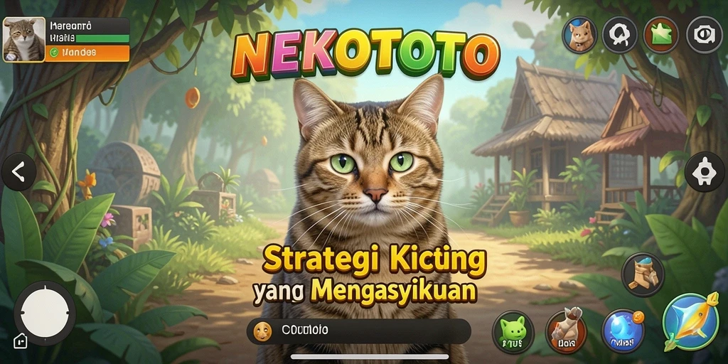 Tampilan menarik gameplay NEKOTOTO dengan strategi pertempuran.