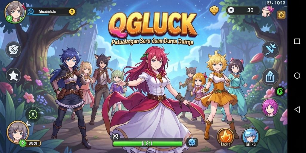 Tampilan menakjubkan dari gameplay QGLUCK yang penuh aksi.