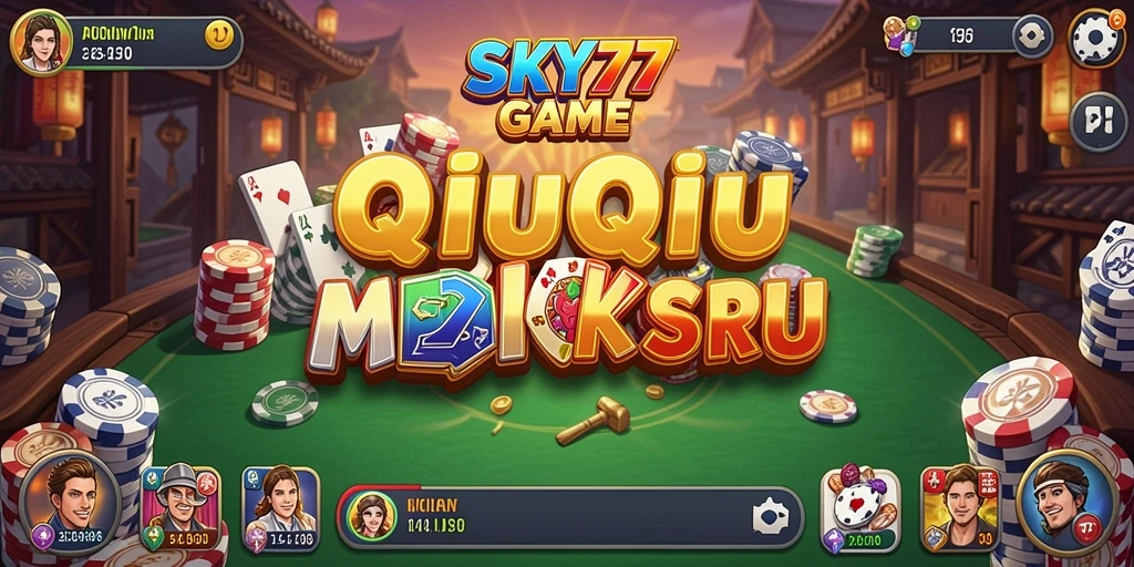 Gameplay seru QiuQiu di SKY77 dengan banyak pemain.